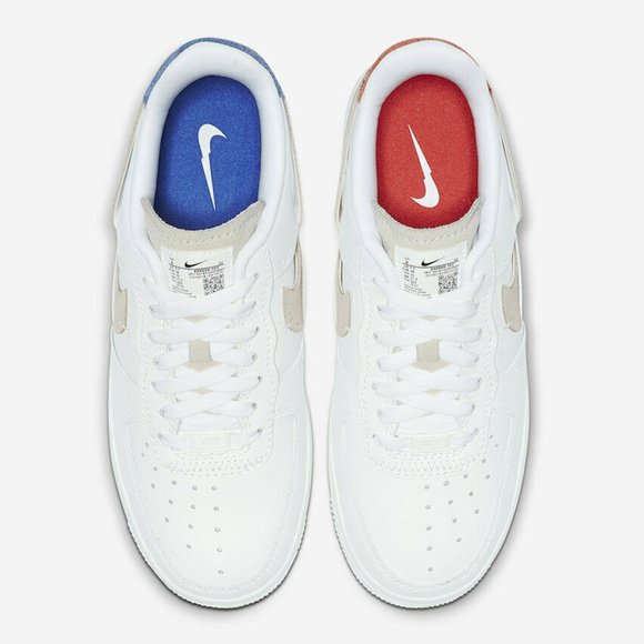 Nike Air Force 1 07 Lux Inside Out Women's 898889 103 White Blue Red 7.5-8.5 - Picture 11 of 11